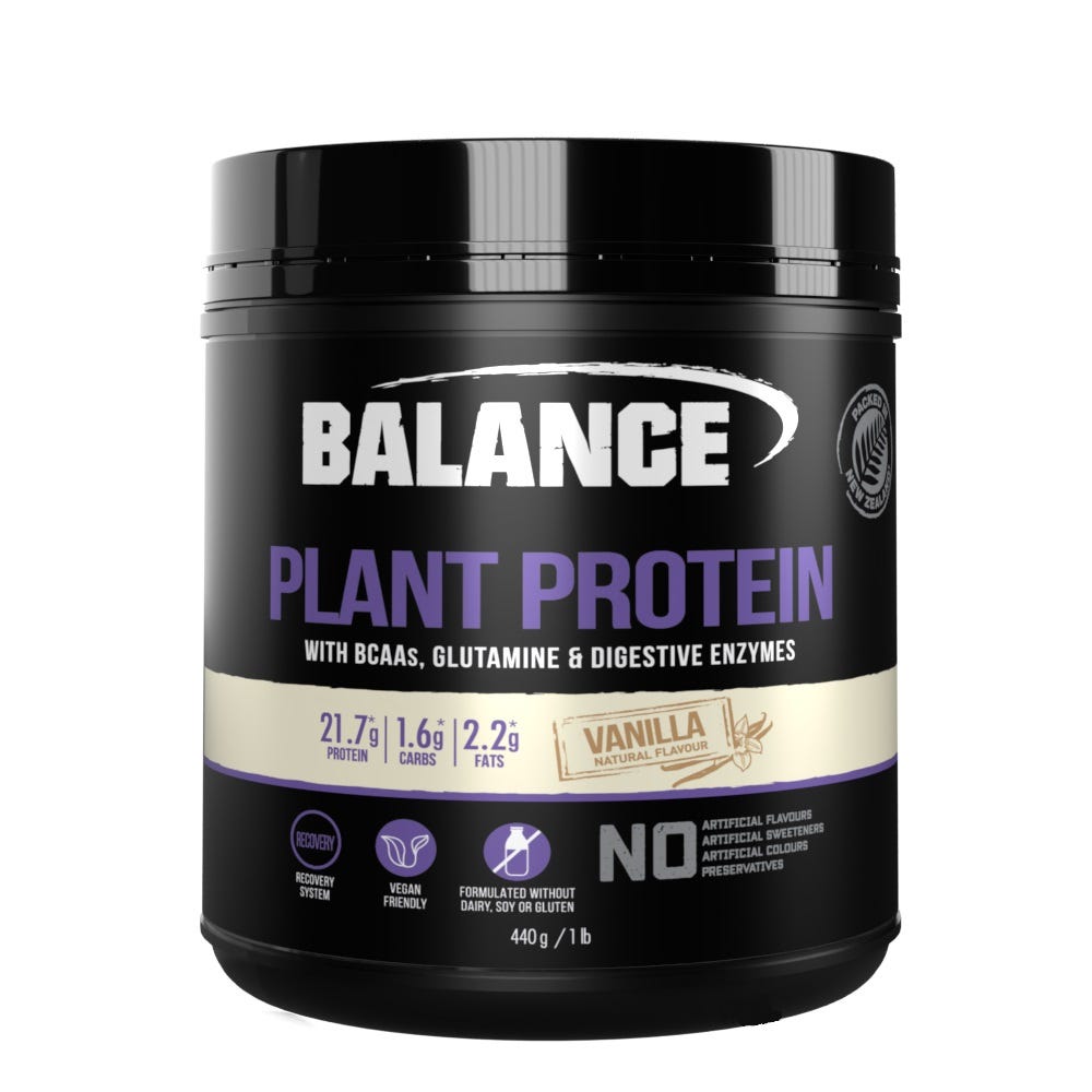 Balance Plant Protein Vanilla – vegan protein powder for muscle recovery and energy